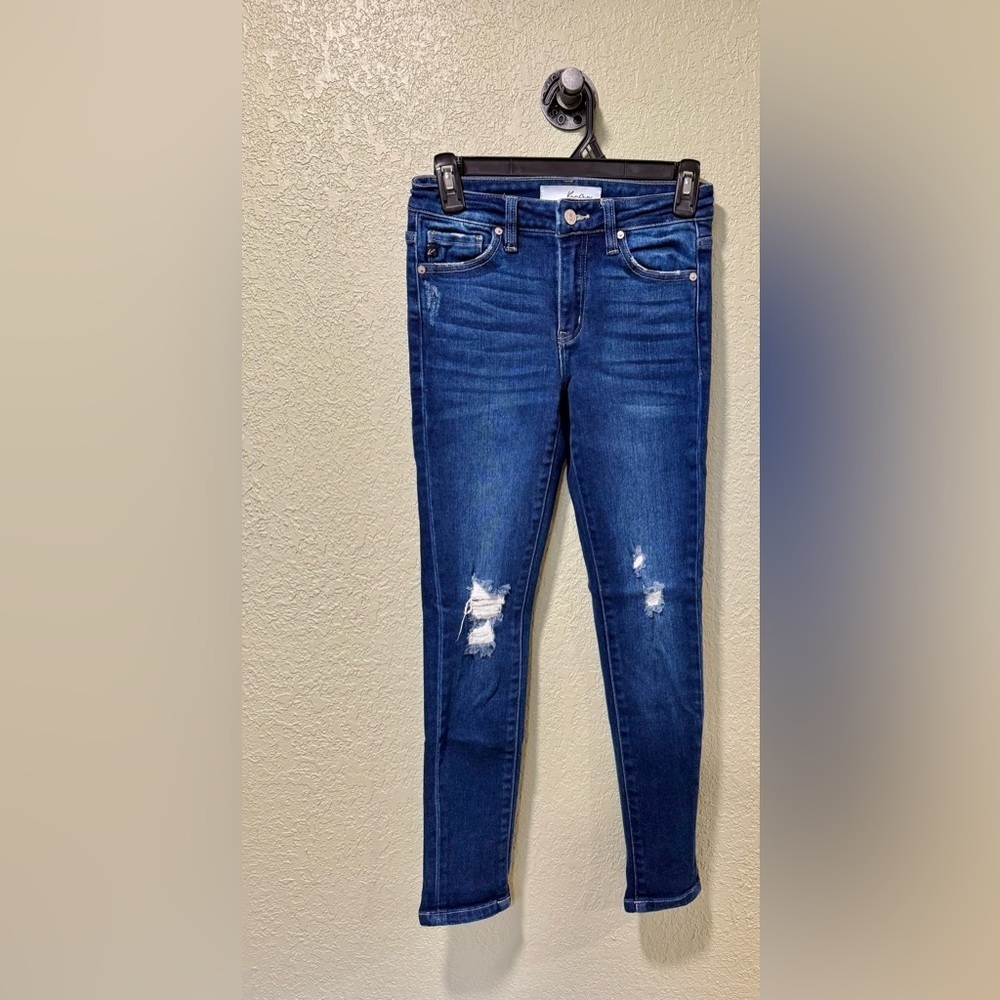 KanCan Blue Skinny Distressed Jeans